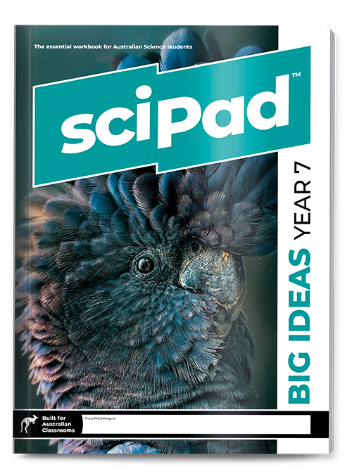 Big Ideas Year 7 sciPAD workbook cover