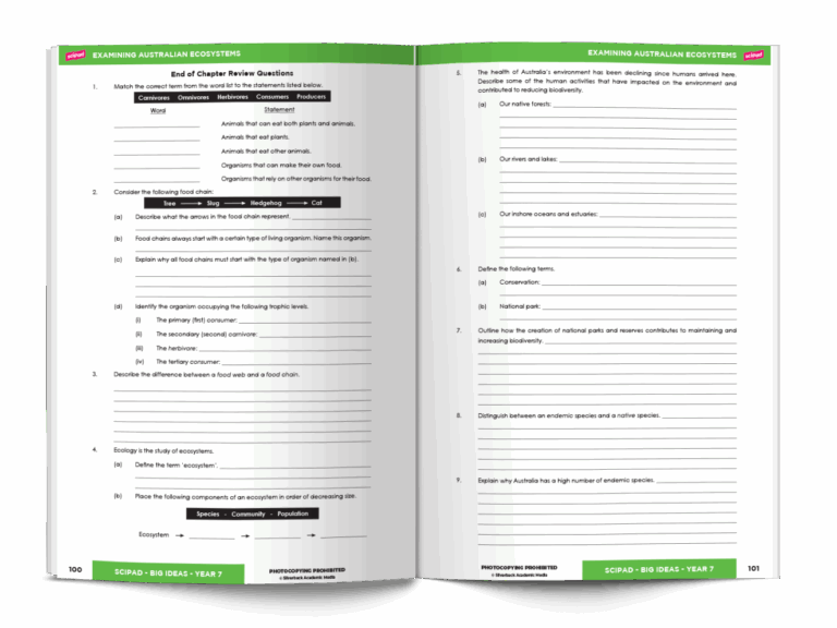 Year 7 | sciPAD Science Workbooks Australia | Secondary Science
